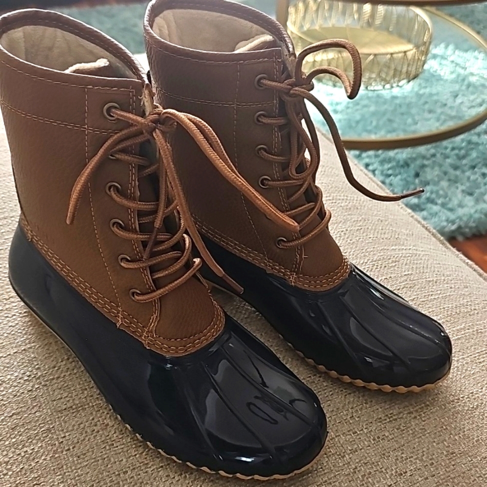 JBU by Jambu Maplewood Waterproof Mid-Calf Boot Navy blk/Tan 7 NEW